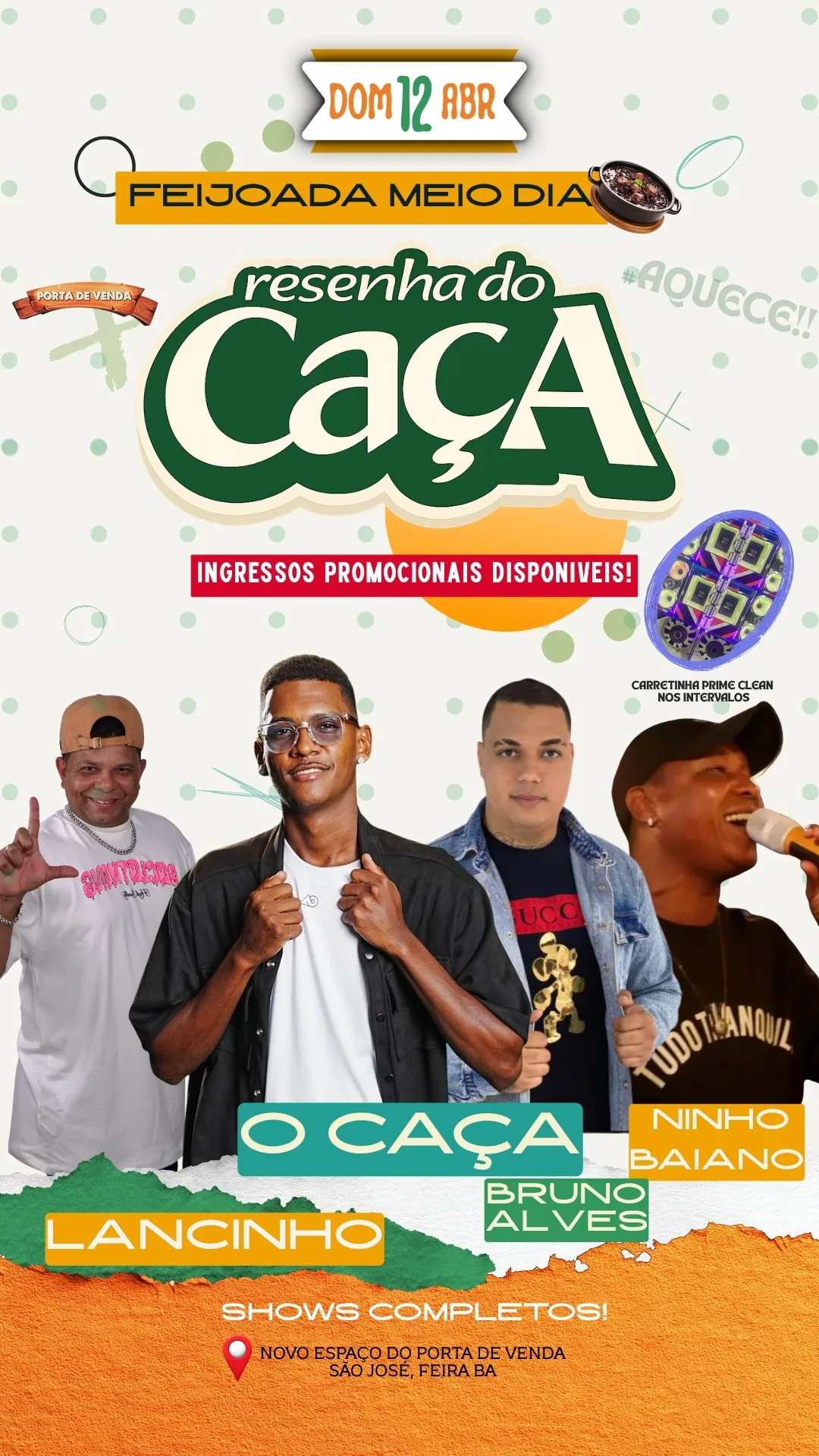 FEIJOADA E RESENHA DO CAÇA